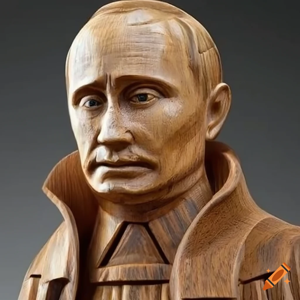 Wooden statue of a man