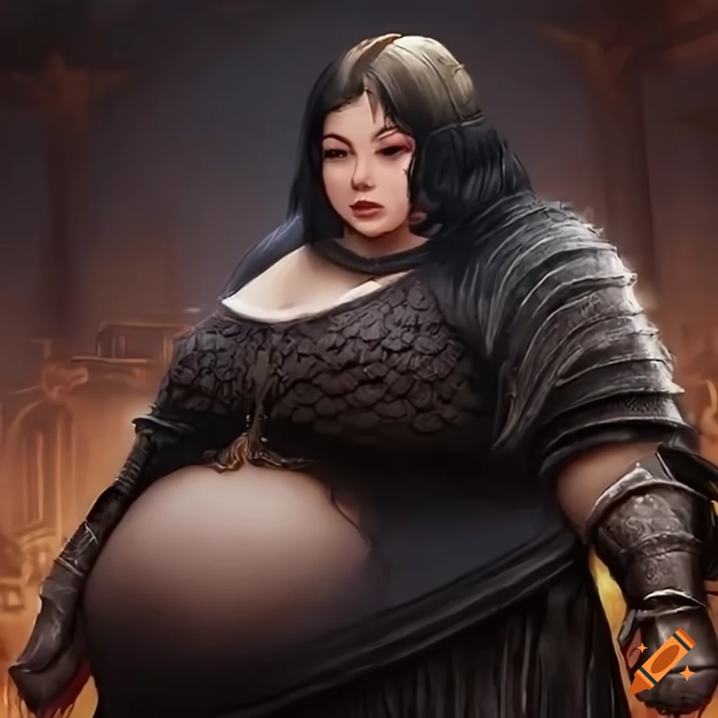 Beautiful professional woman indulging in food in an enchanted castle dining room