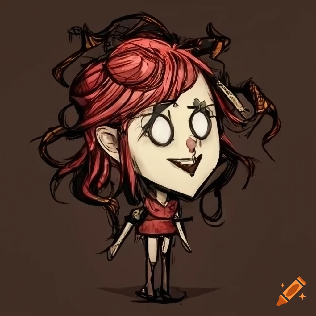 Art style resembling Don't Starve with a female character