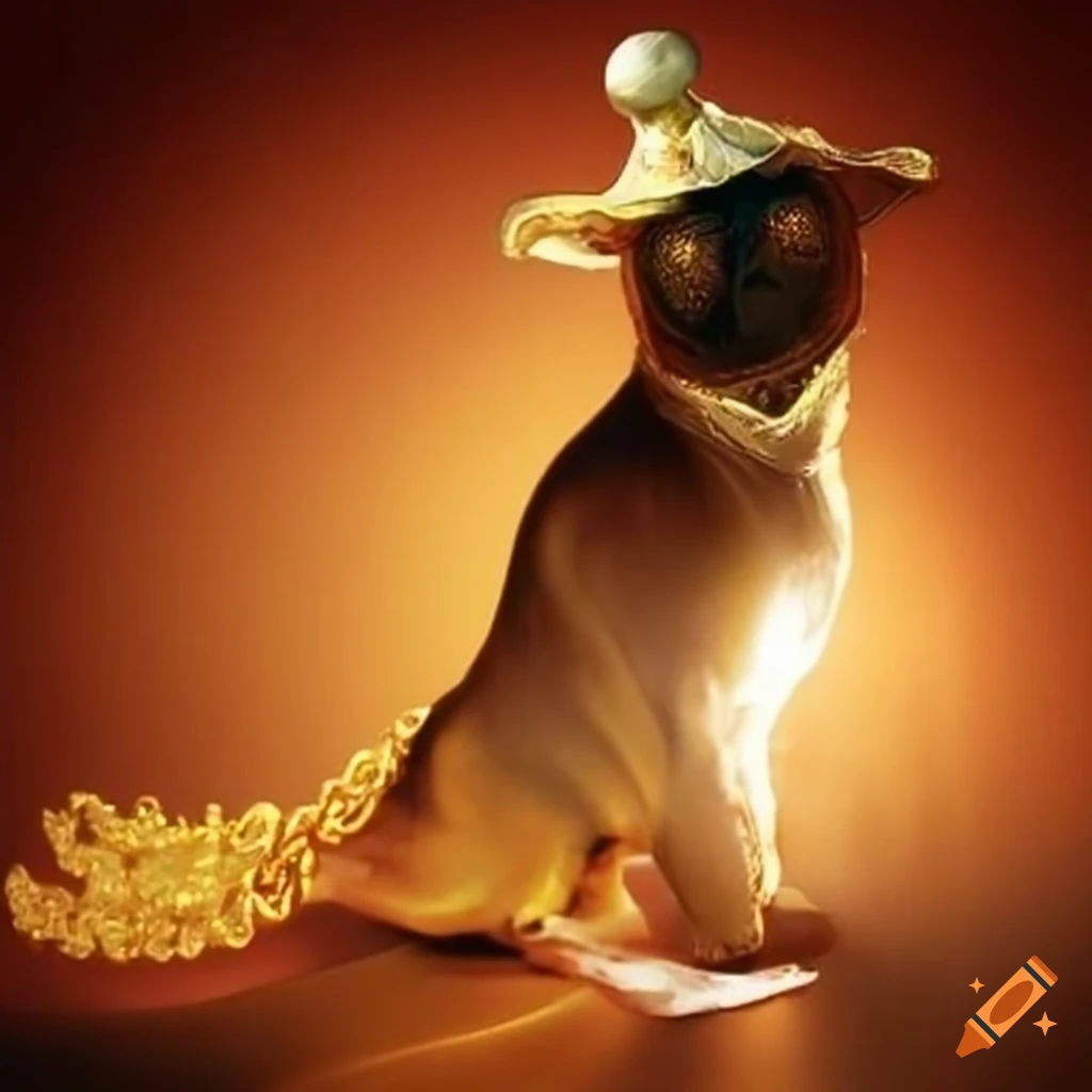 Morgenstund holding a gold medal in its mouth