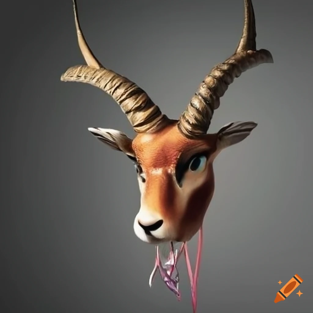 Jewelry store clerk with an antelope's face