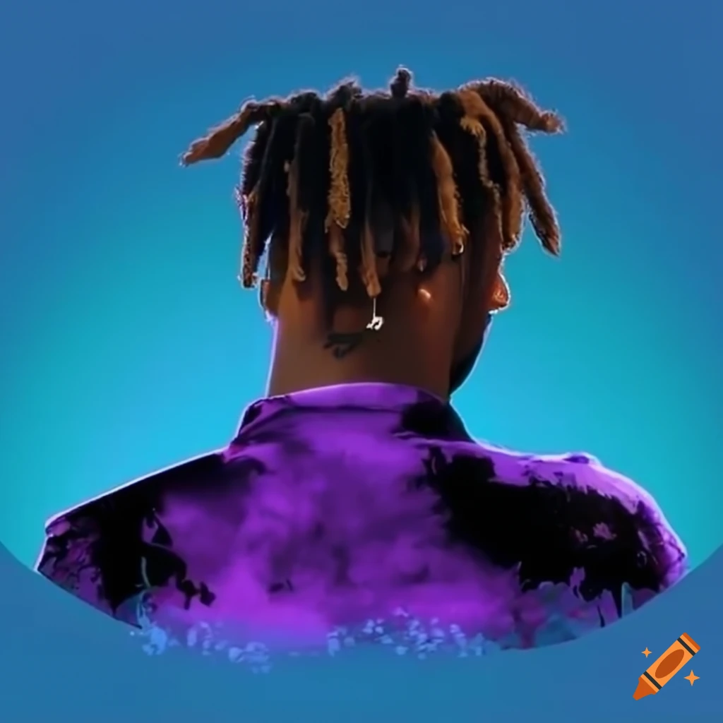 Album cover inspired by juice wrld in my head with figure looking up at 