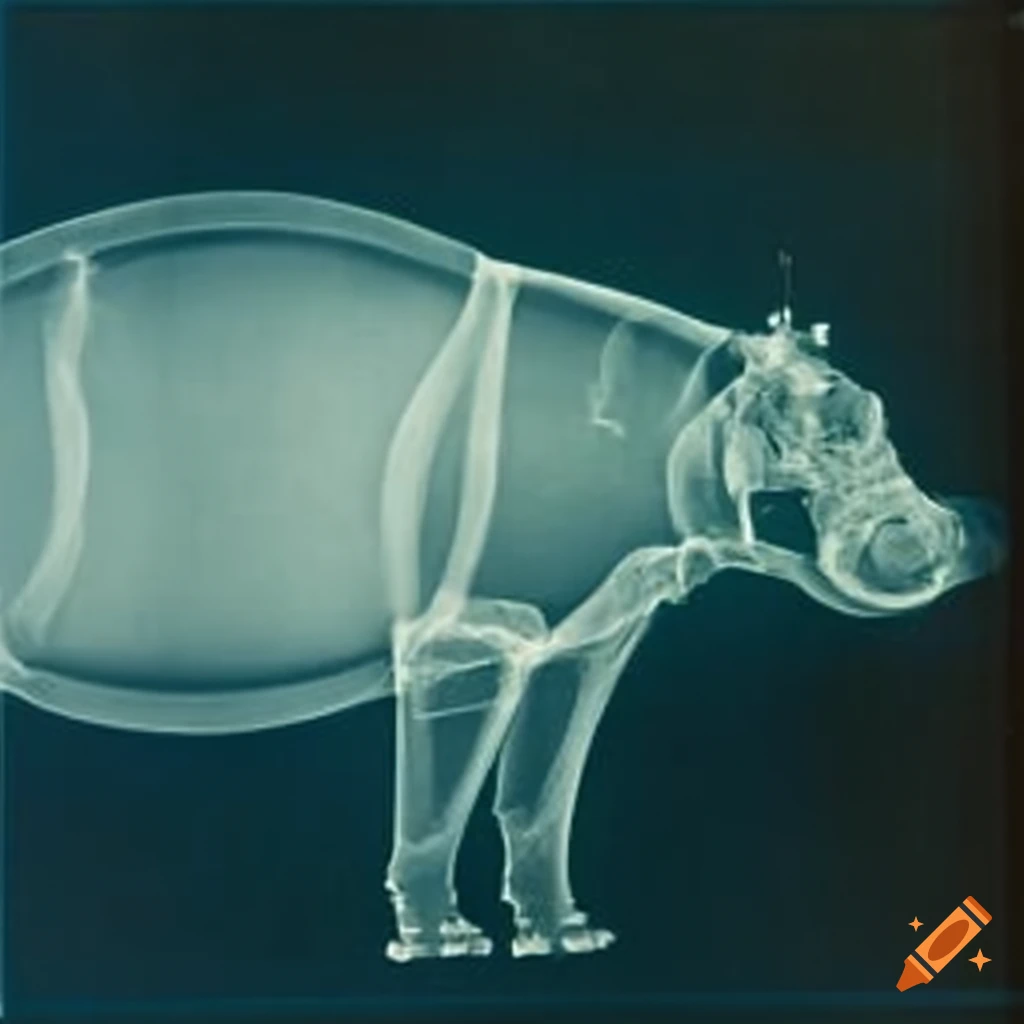 X-ray view of a hippopotamus
