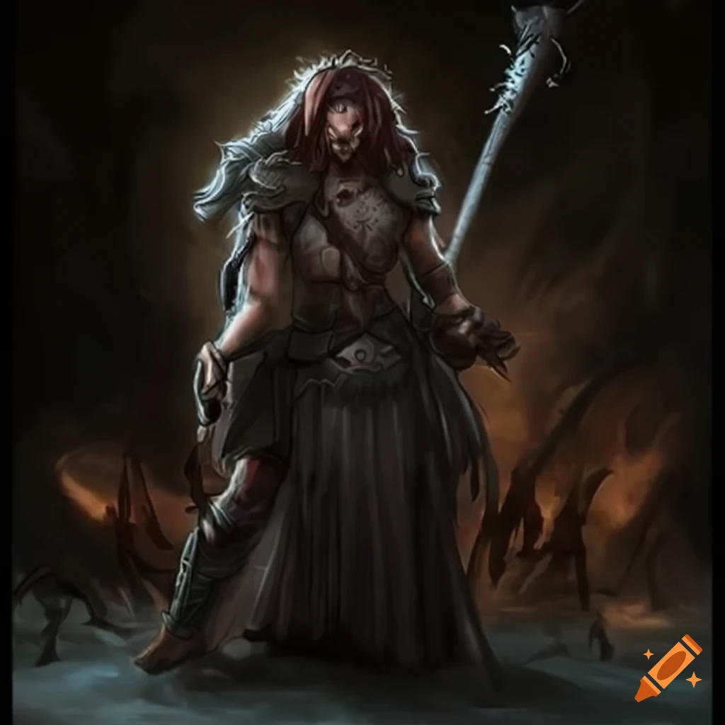 2D warrior in a dark environment