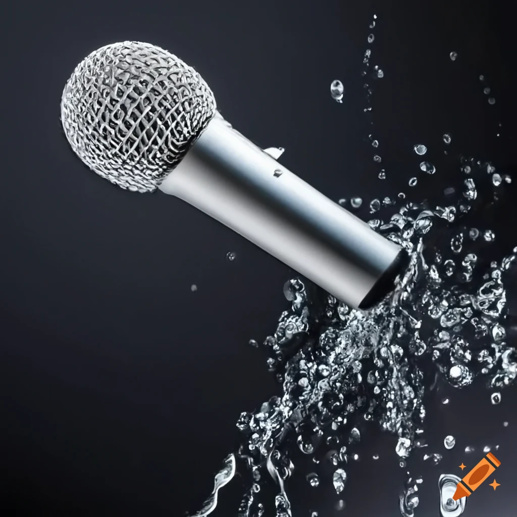 Leaking water from a wireless microphone