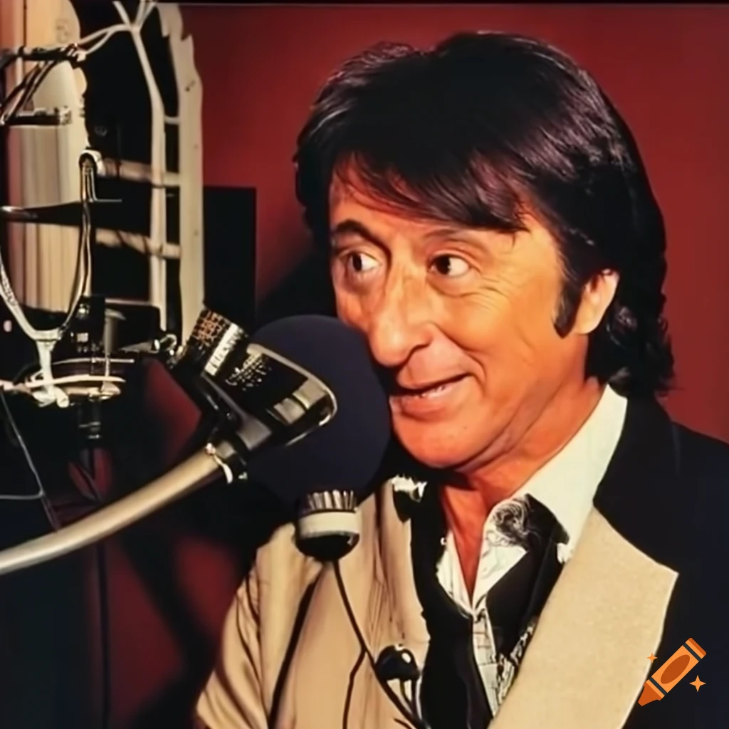 Steve Perry at a radio station