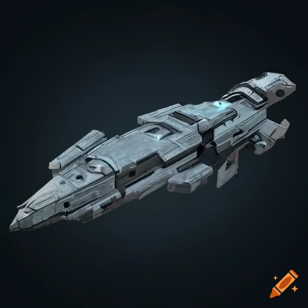 Modular grey laser spaceship weapon