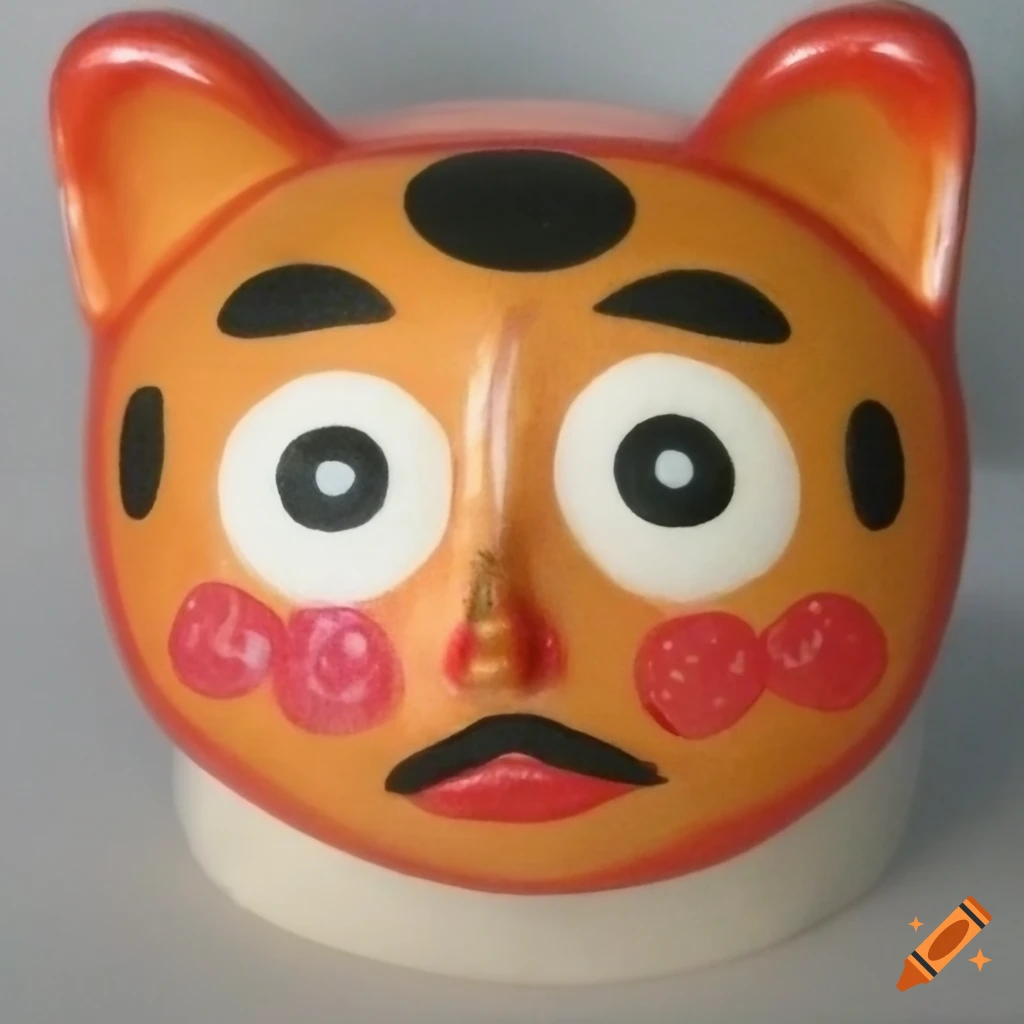 Frank Sidebottom's face on a maneki-neko