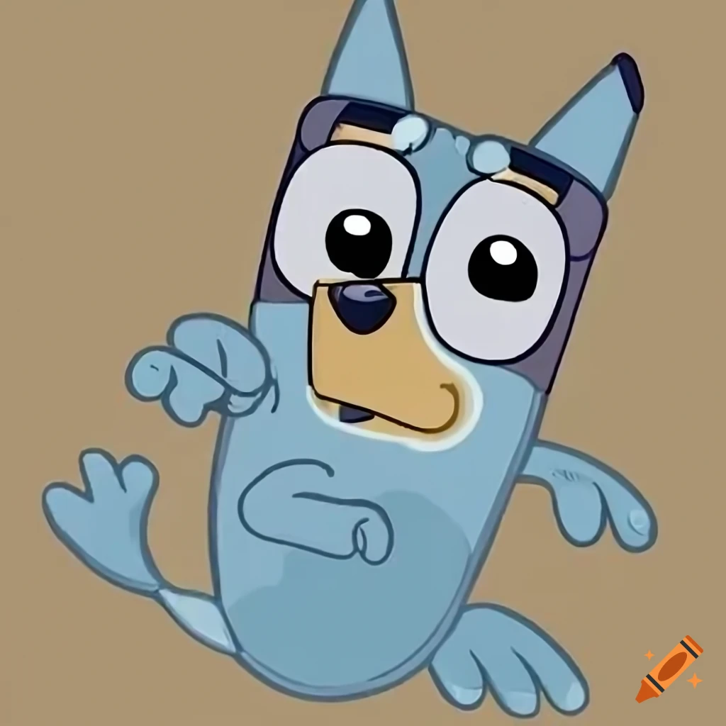 Bluey as a merpup