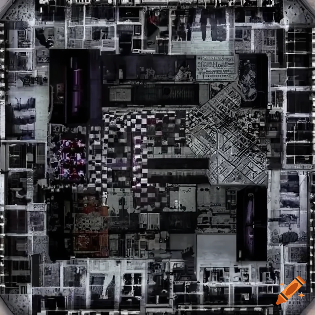 Top down blueprint of a Five Nights at Freddy's franchise map
