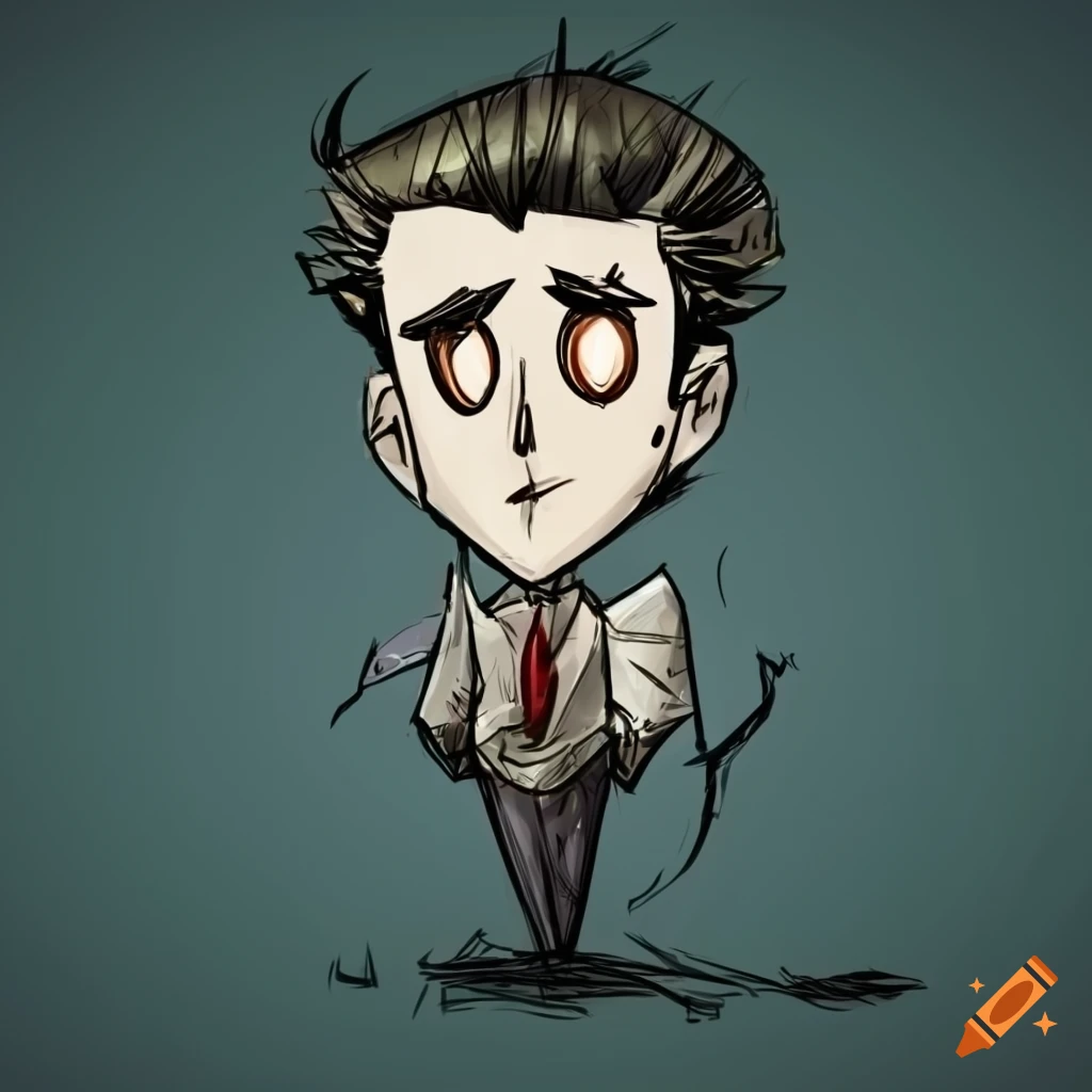 Businessman in the style of Don't Starve game