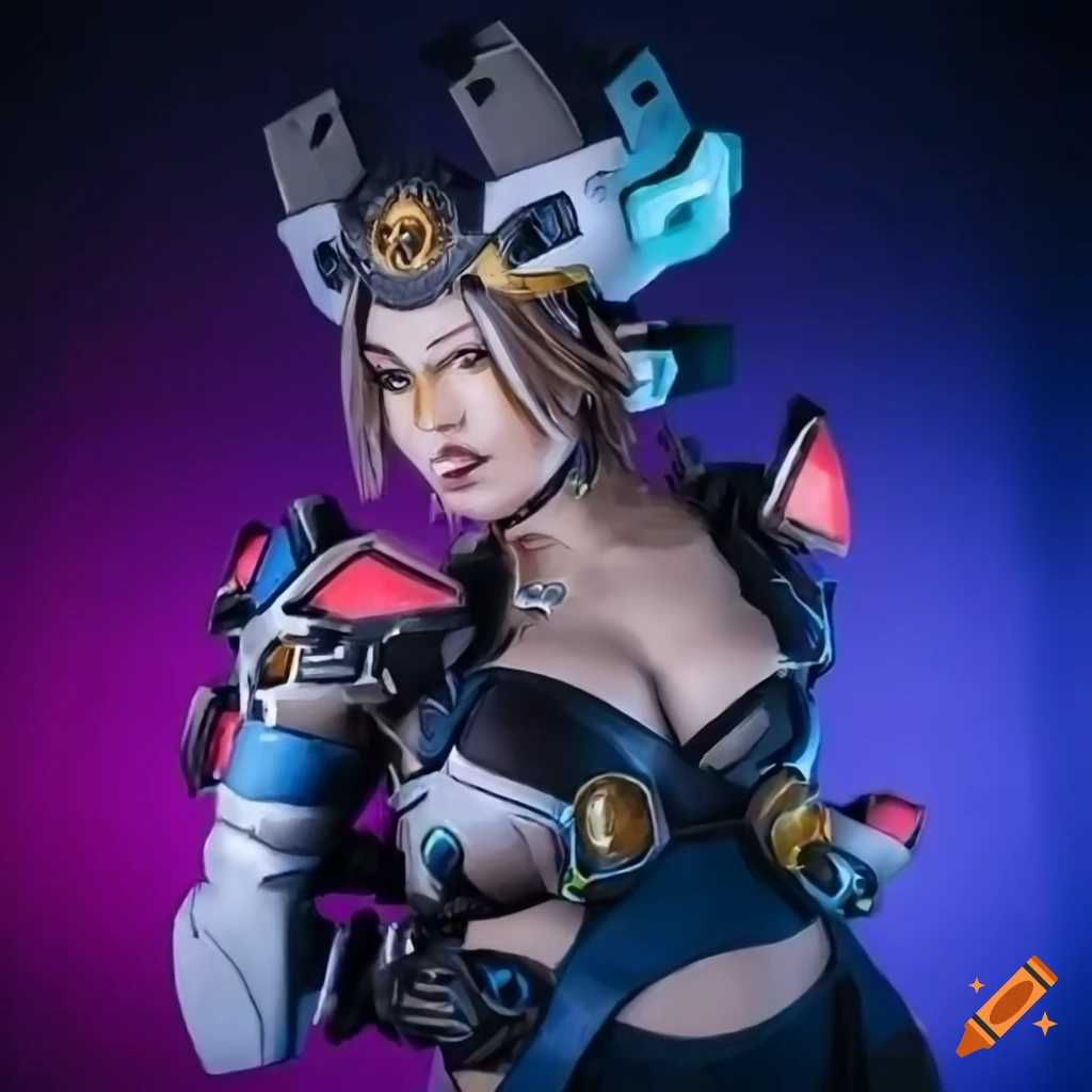 Overwatch crossover with Junker Queen in Kiriko costume