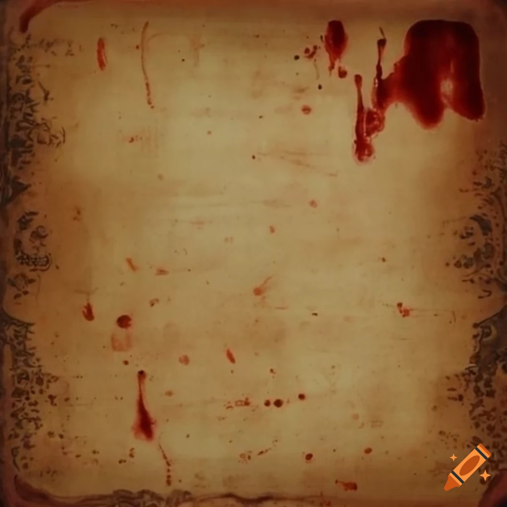 Antique paper with slight blood stains