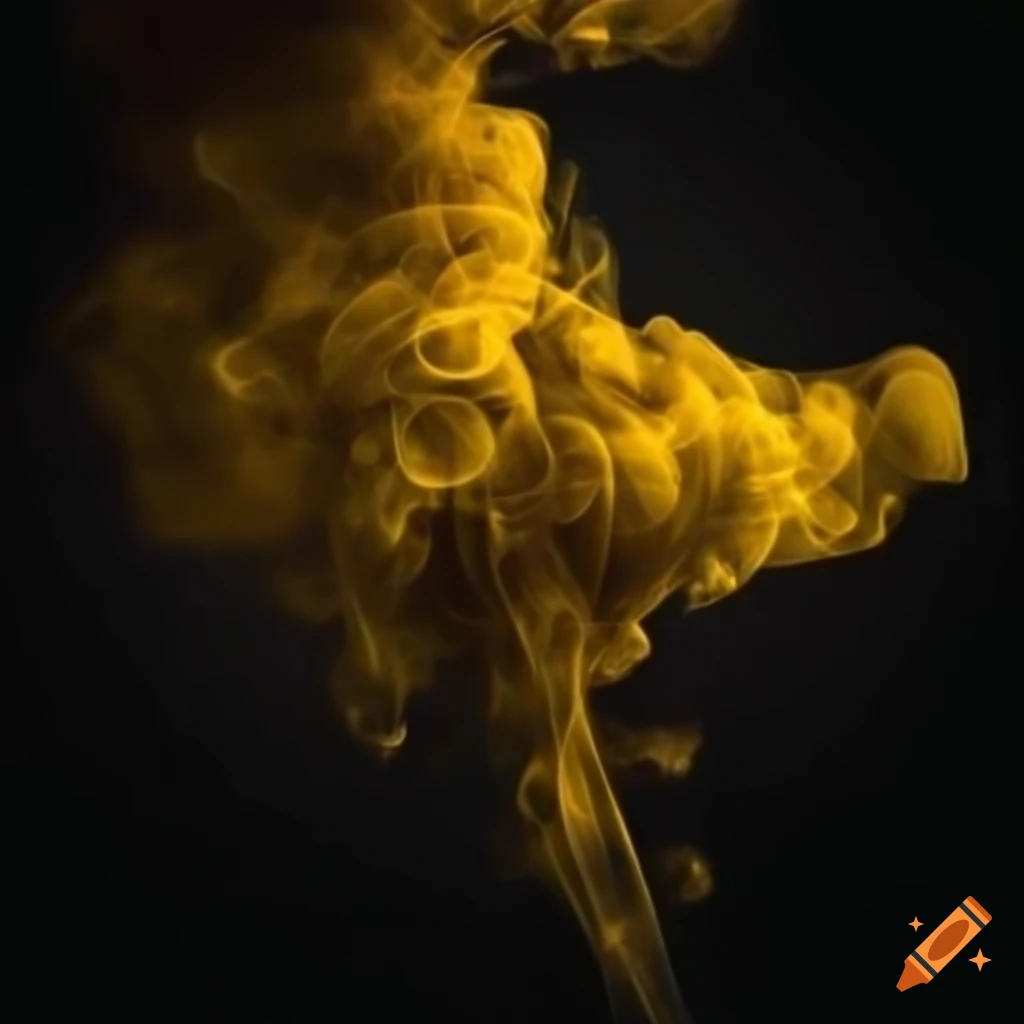 Yellow and black smoke abstract background