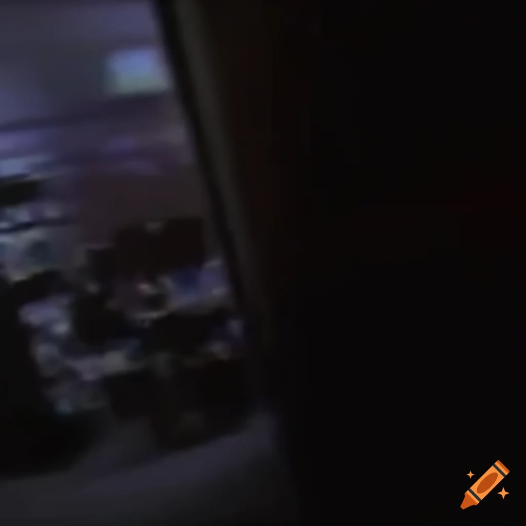 Security camera footage of strange occurrences in a 80s style from Five Nights at Freddy's universe