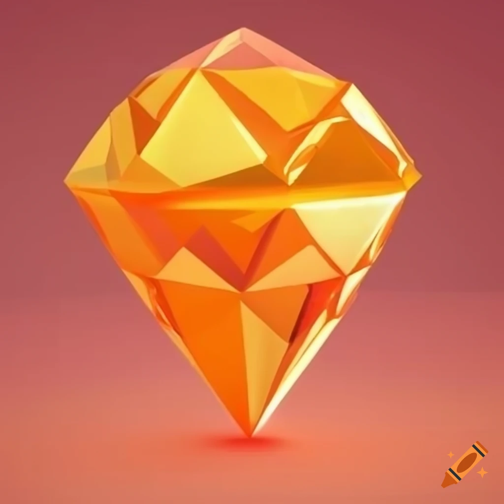 Stylized orange diamond