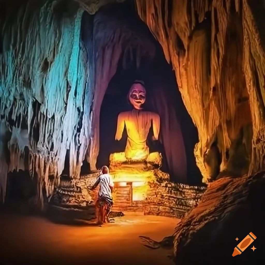 Grandfather telling a story about Anjani Gufa cave and hidden treasure
