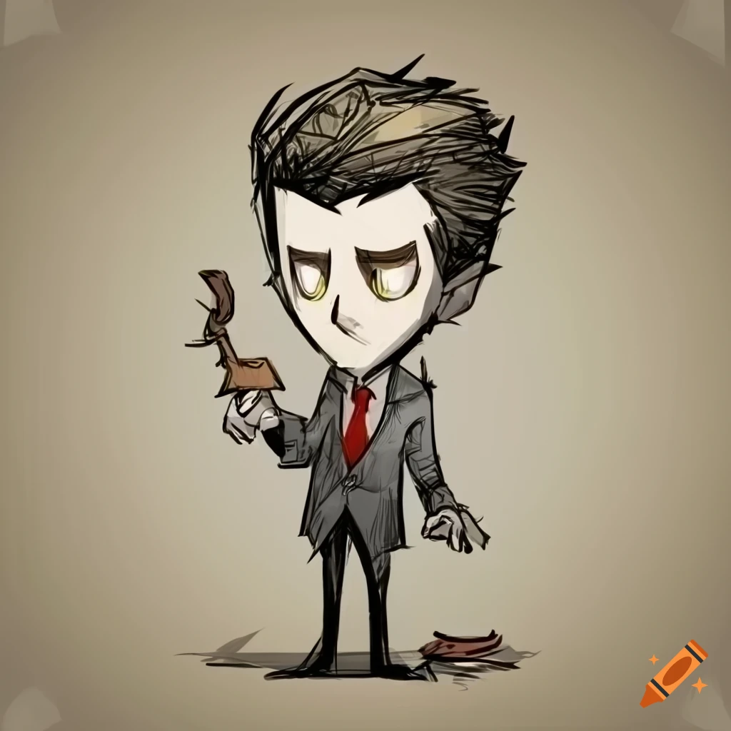 Businessman in Don't Starve art style