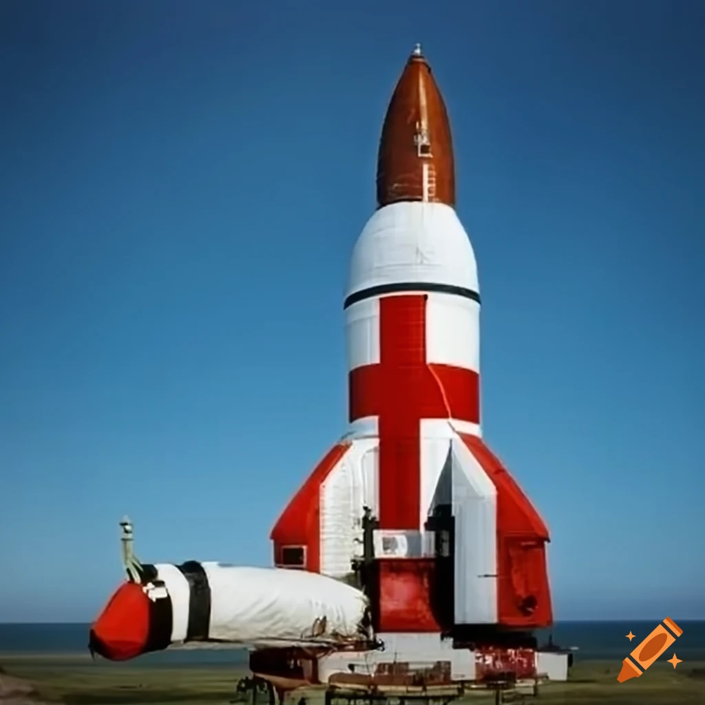 Rocket ship with the England flag