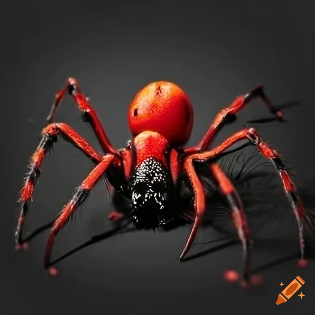 Red and black spider