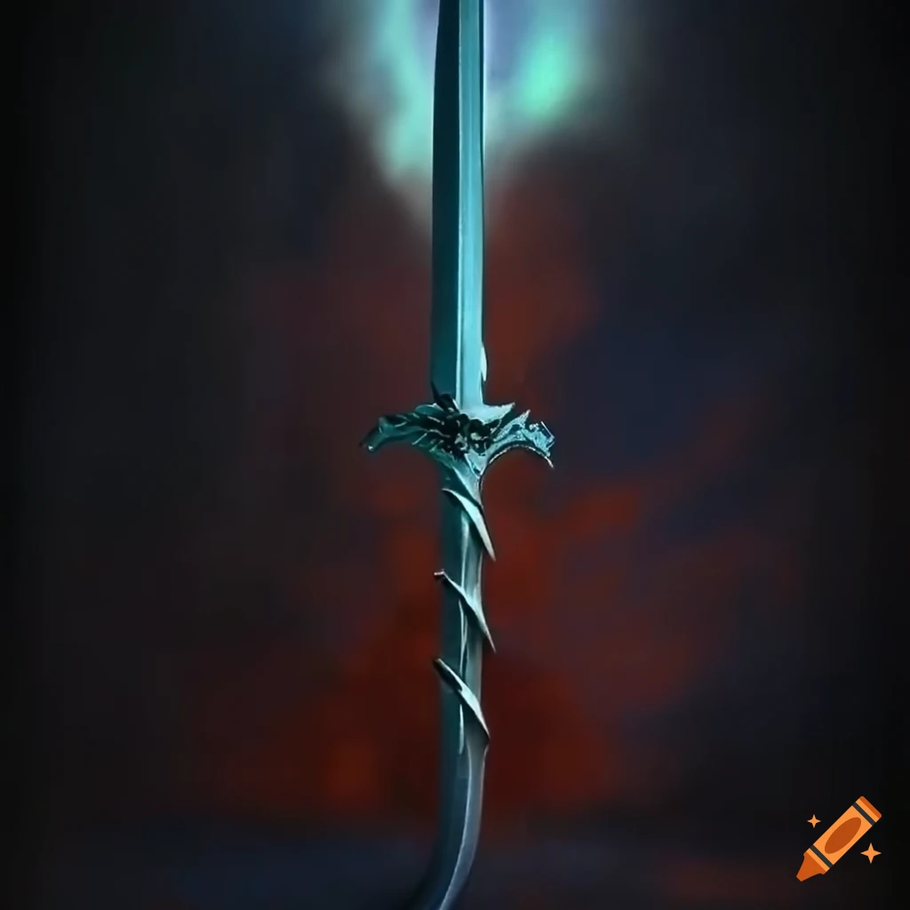 Large great sword similar to Dragon Slayer from Berserk and Frostmourne from World Of Warcraft