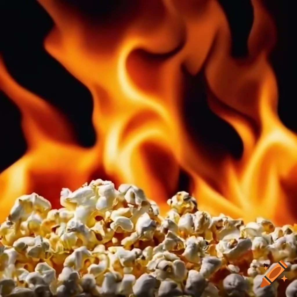 Popcorn on fire