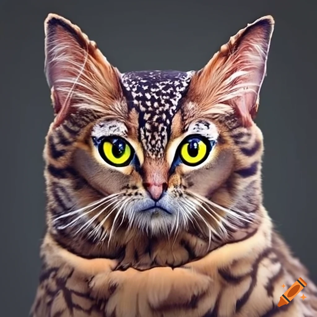 Owl-cat hybrid creature