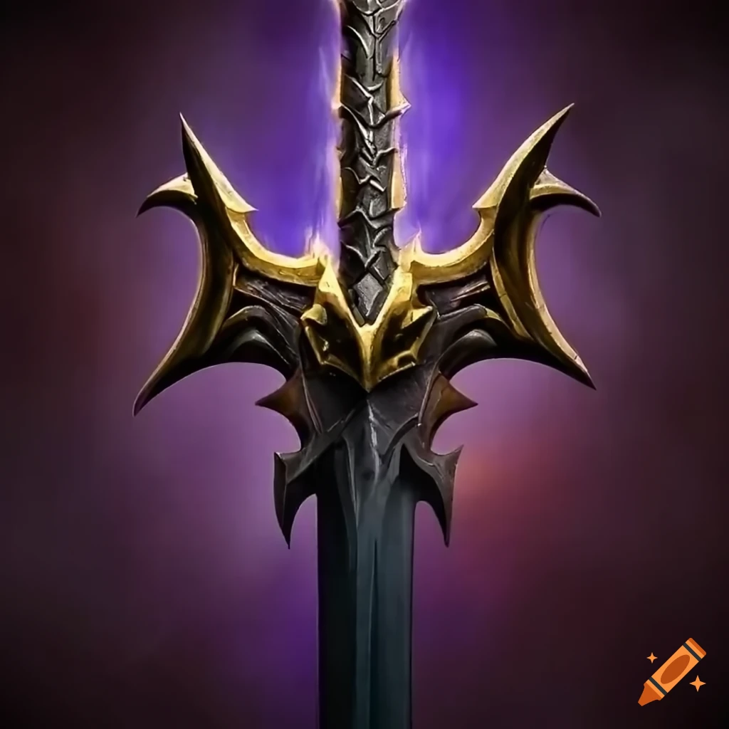 Large great sword similar to Dragon Slayer from Berserk and Frostmourne from World Of Warcraft