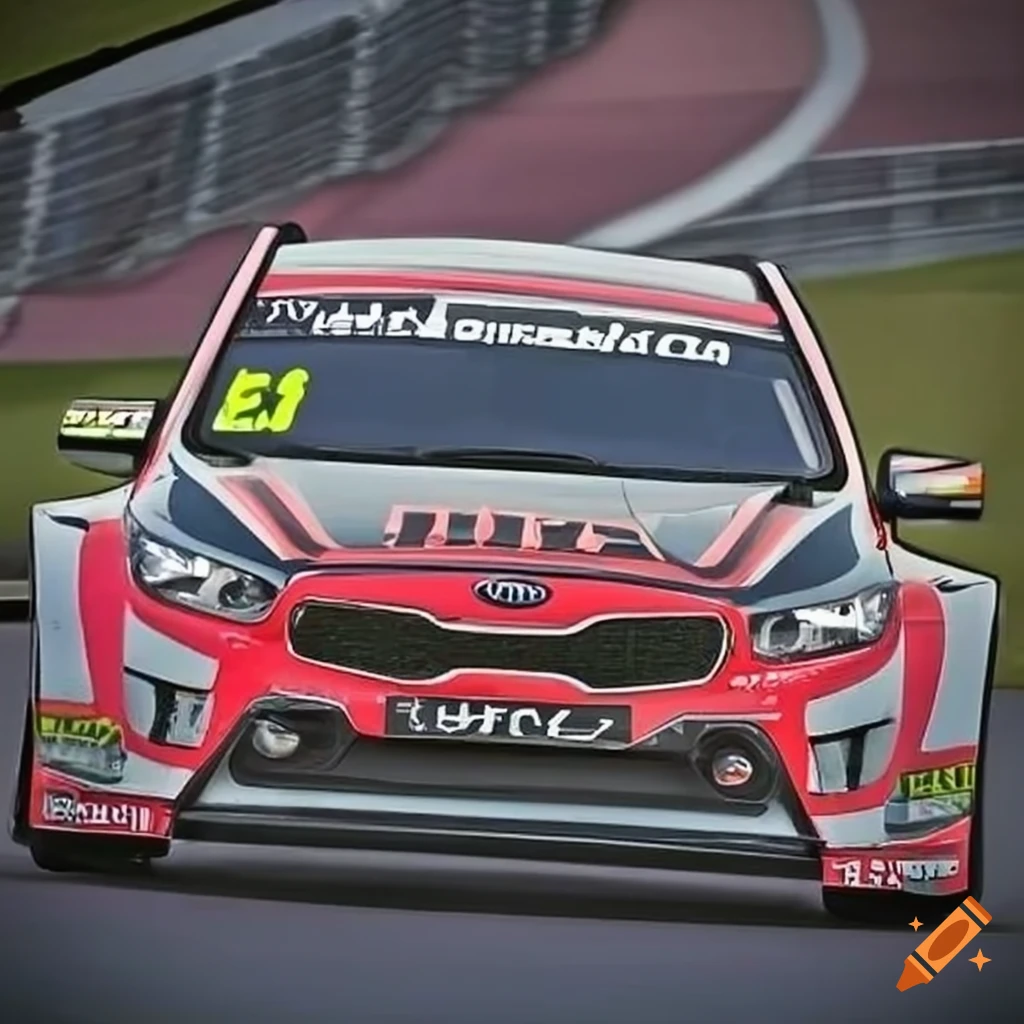 High-performance Kia Ceed Estate BTCC touring car at Brands Hatch circuit