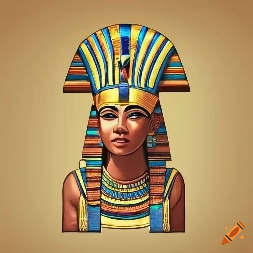 Ancient Egyptian royalty inspired gold and hieroglyphics artwork
