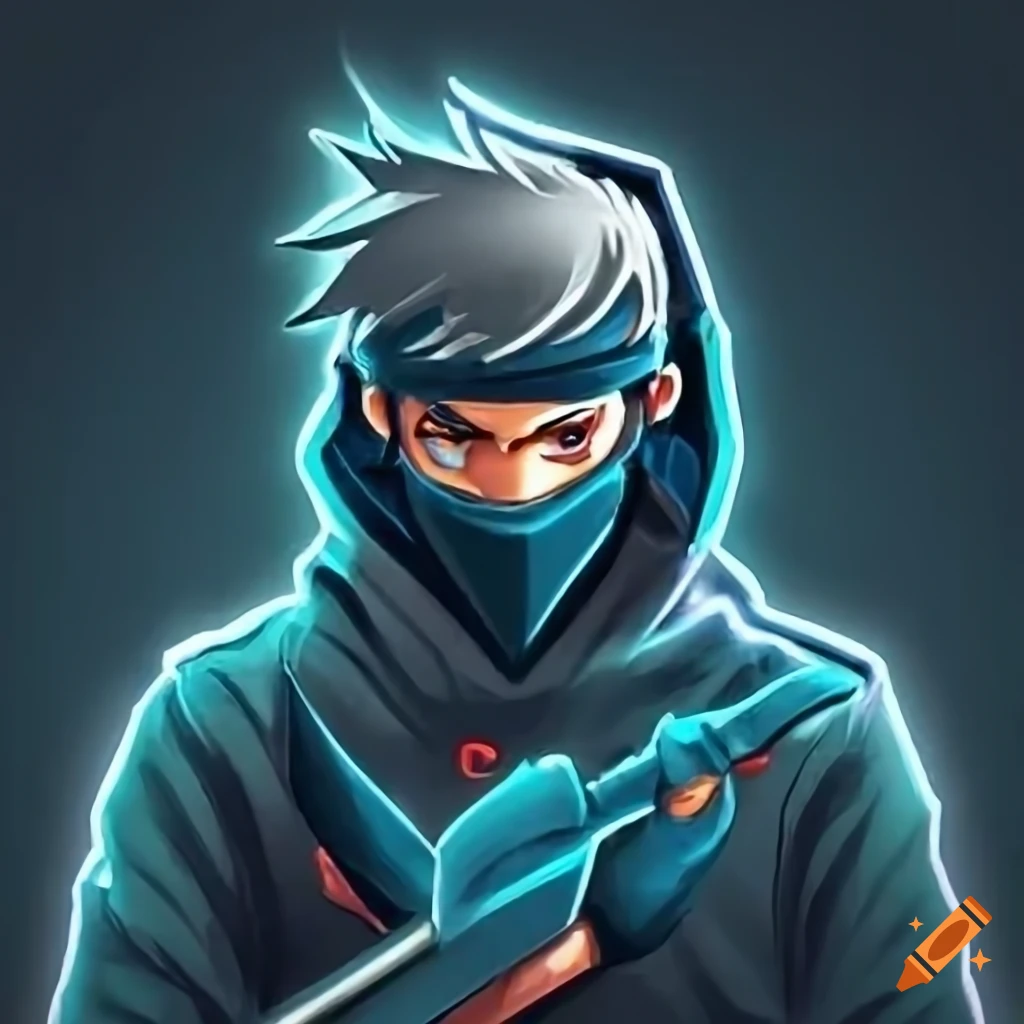 Gaming logo with ninja for YouTube channel