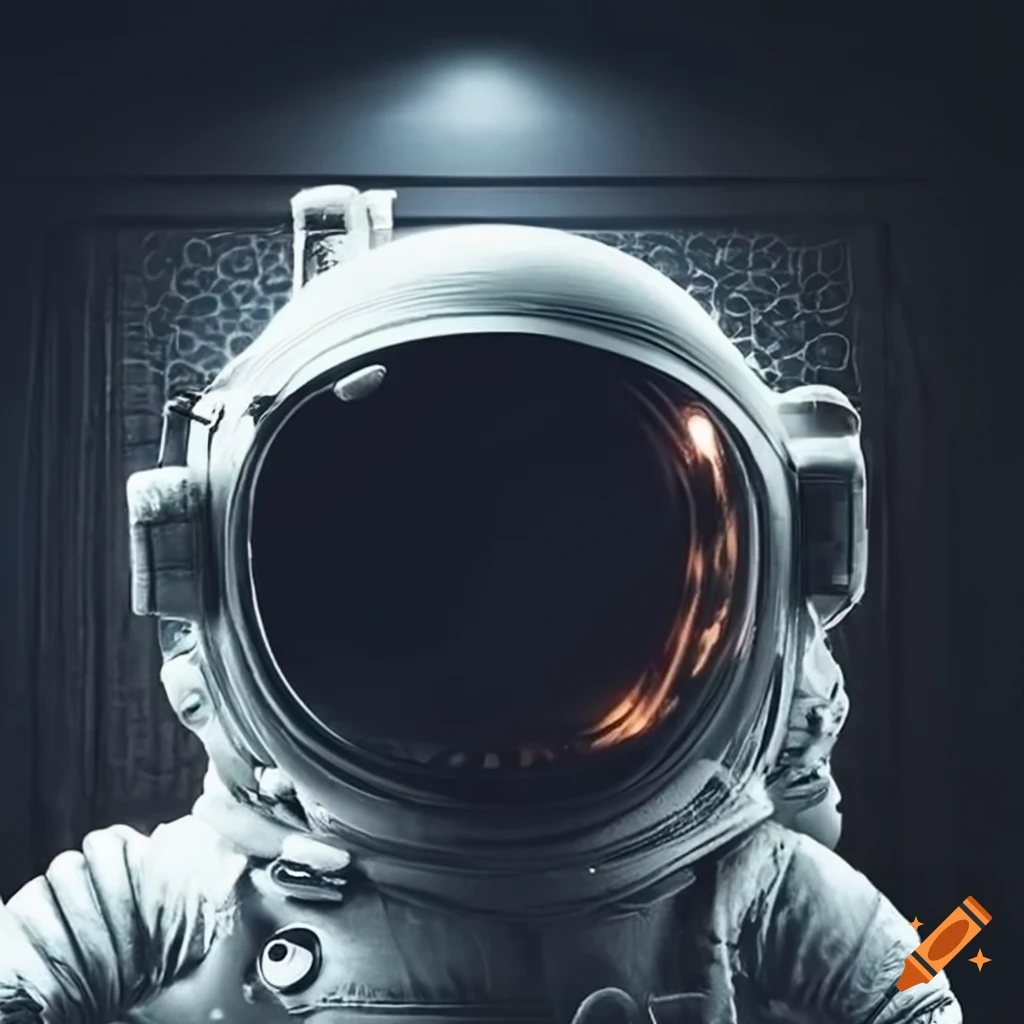 Lights inside an astronaut's helmet