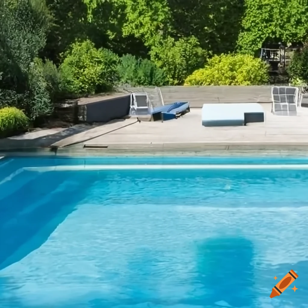 Swimming pool edge in Vancouver, British Columbia, Canada