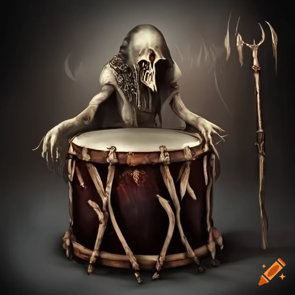 Dark fantasy bone drum
