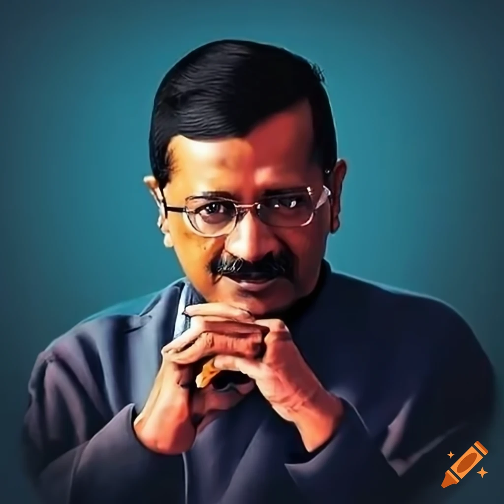Delhi Chief Minister Arvind Kejriwal in an aesthetic setting