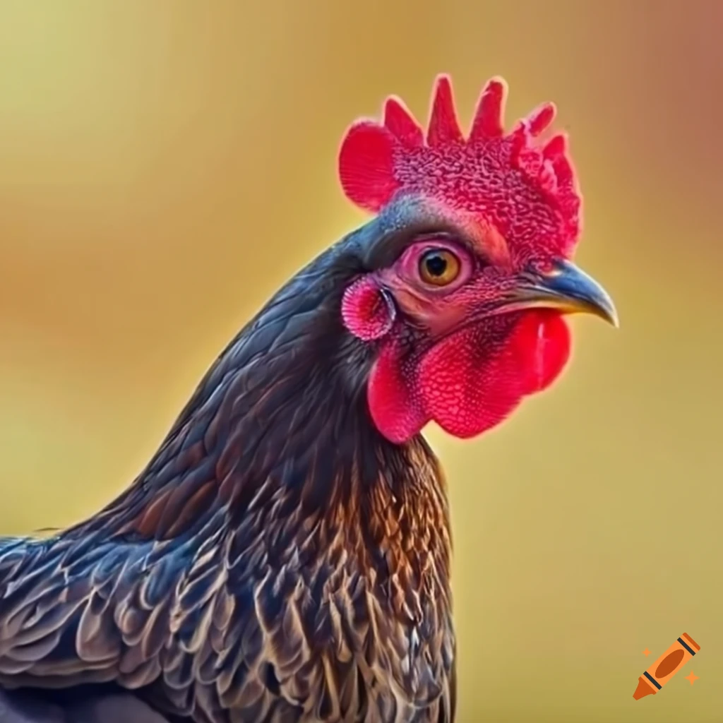 Chickens playing happily