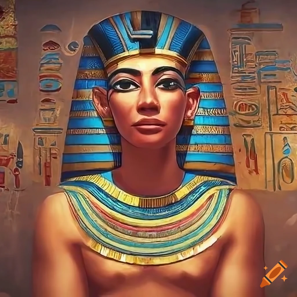 Painting depicting ancient Egyptian civilization in HD