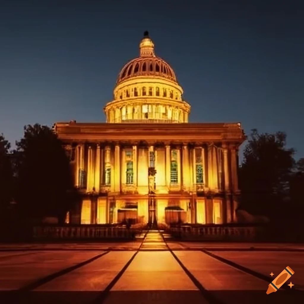 Vintage Holga camera captures Boise Capitol Building in grid pattern