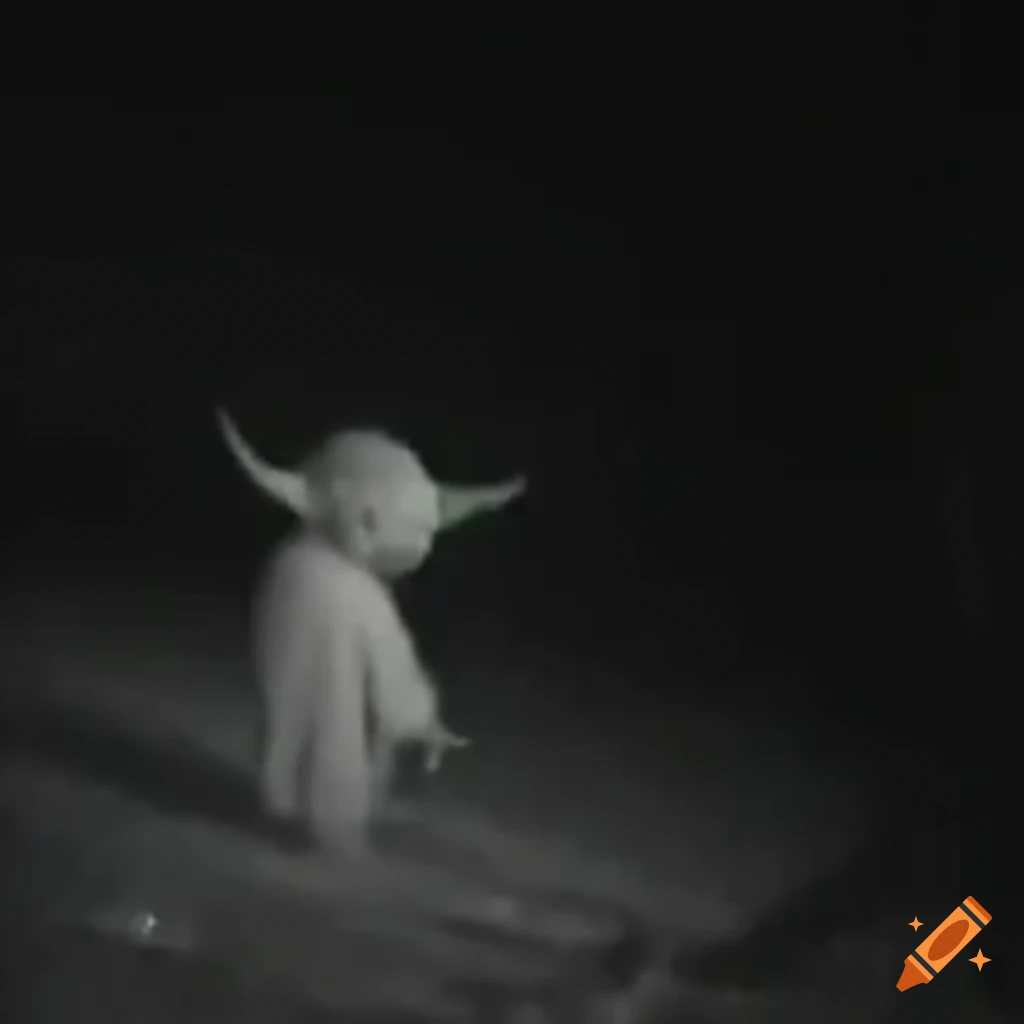 Yoda caught on night trailcam footage