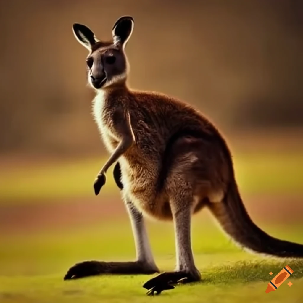 Kangaroo mother with her baby