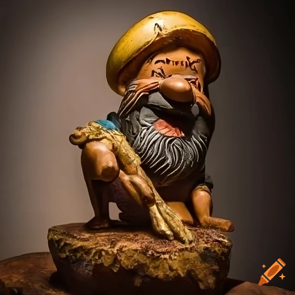 Ceramic statue of Gold prospector from Gravity Falls