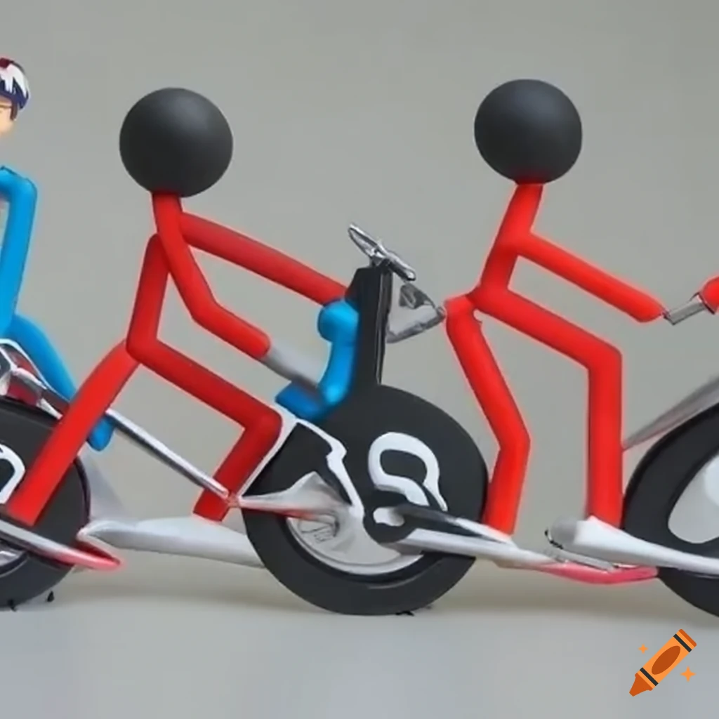 Stick figures on motorcycles with SAM 25 logo