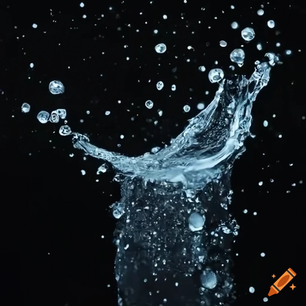 Dynamic and vibrant water splash with clear texture