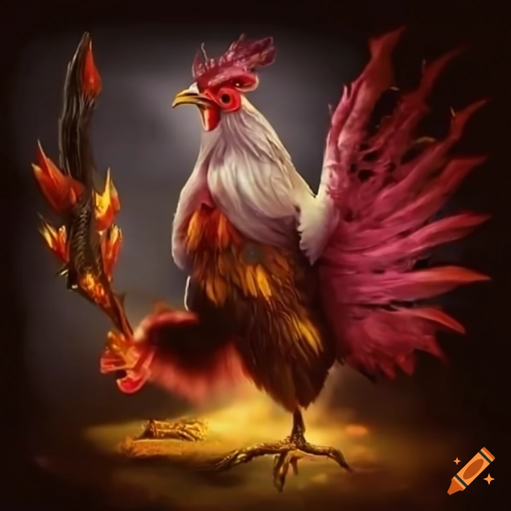 Epic fantasy magic chicken