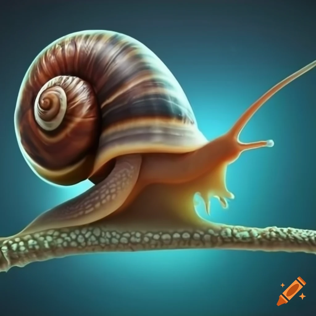 Illustration of decreased functions in a snail's metabolism