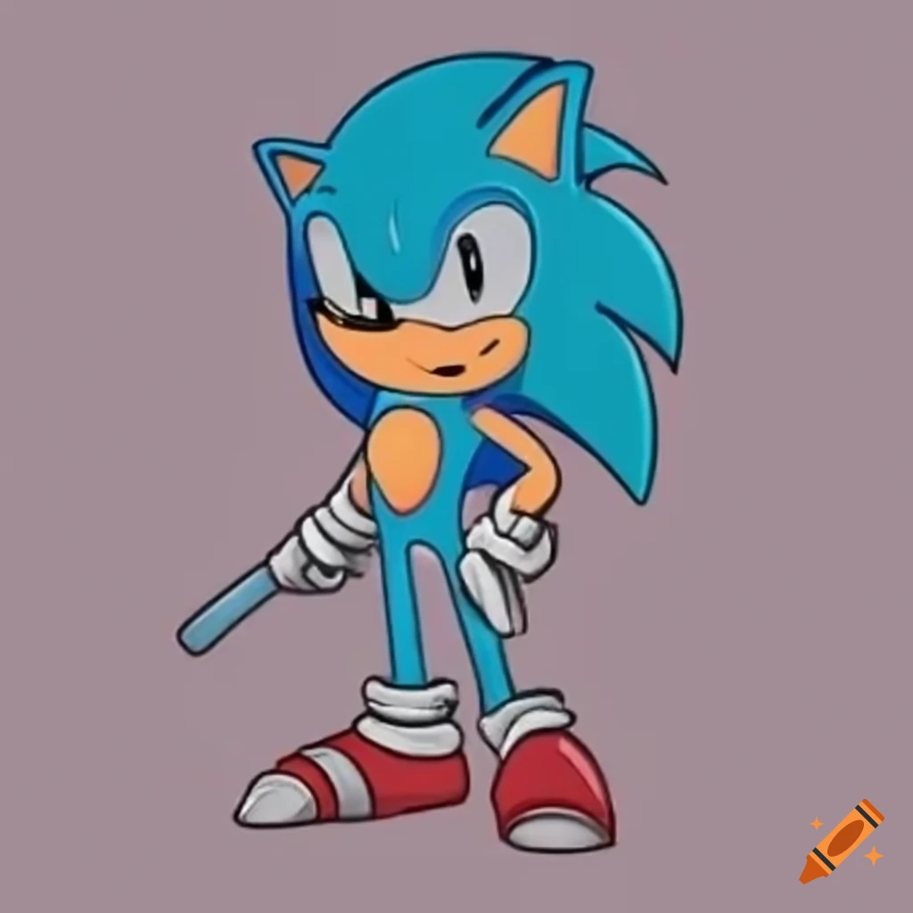 Blue fennec character in a sonic style