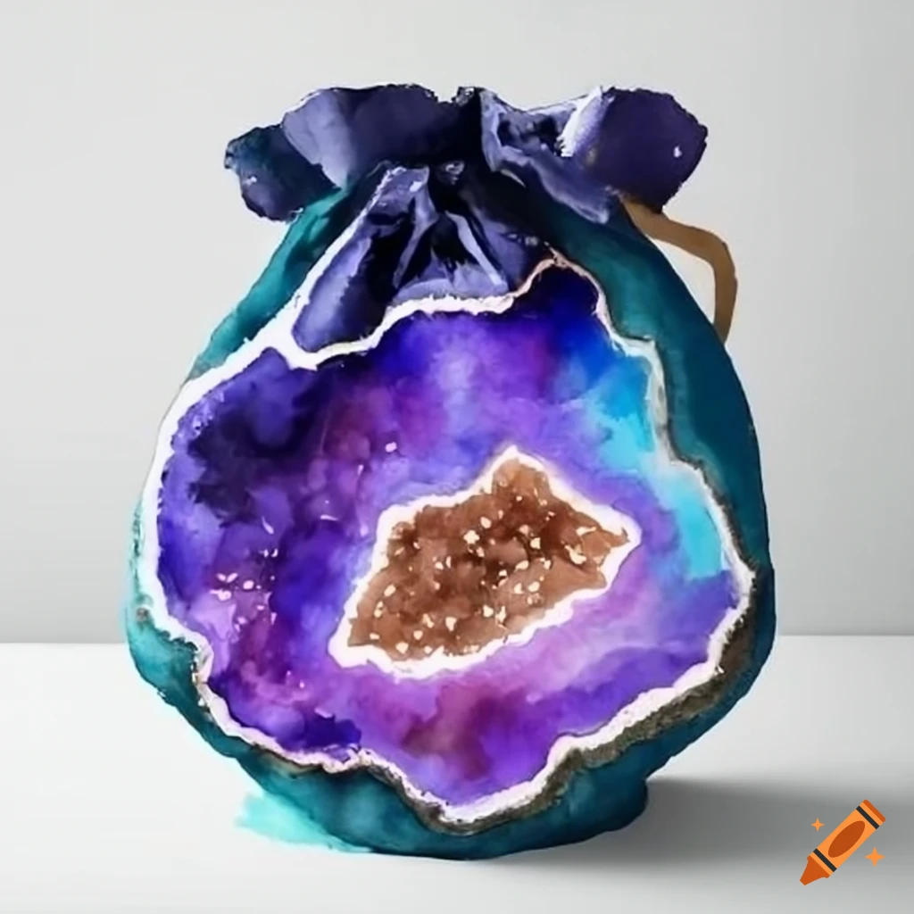 Gemstone geode sack