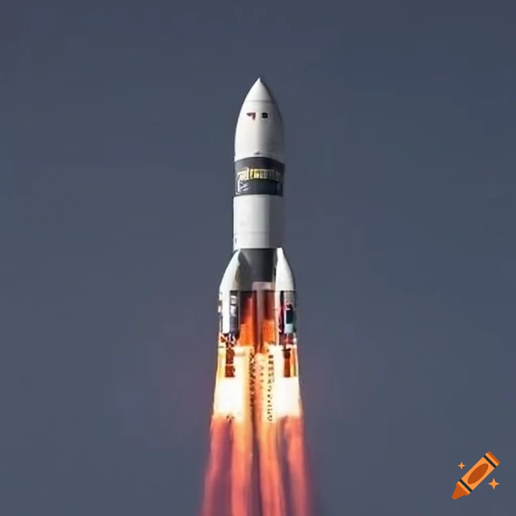 Rocket with letter R on it