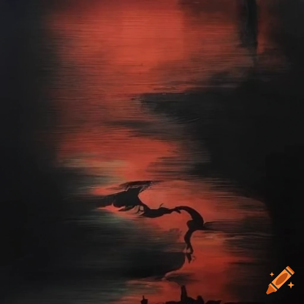 Abstract zen sumi-ink painting conveying enlightenment in Ikkyu style