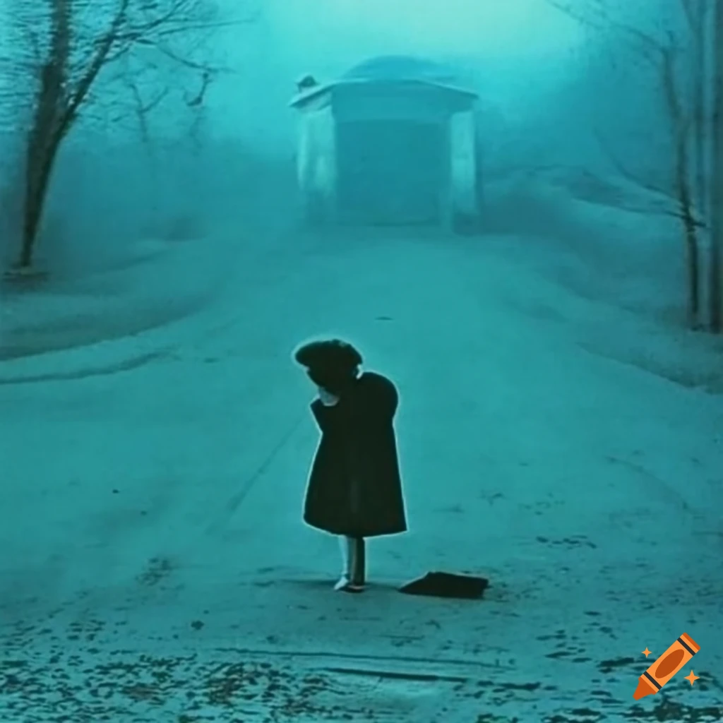 Lonely place with ethereal and 80s VHS-inspired imagery